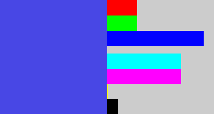 Hex color #4847e5 - warm blue
