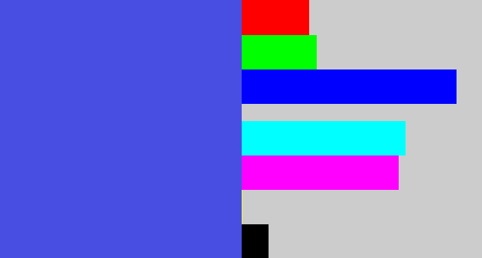 Hex color #484ee2 - warm blue