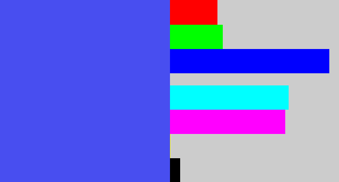 Hex color #484ef0 - warm blue