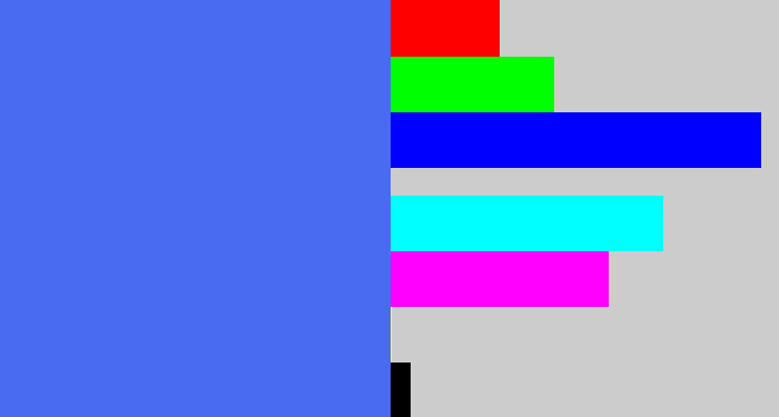 Hex color #486bf2 - lightish blue