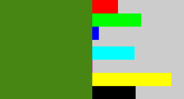 Hex color #488613 - sap green