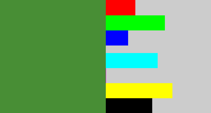 Hex color #488e35 - fern green