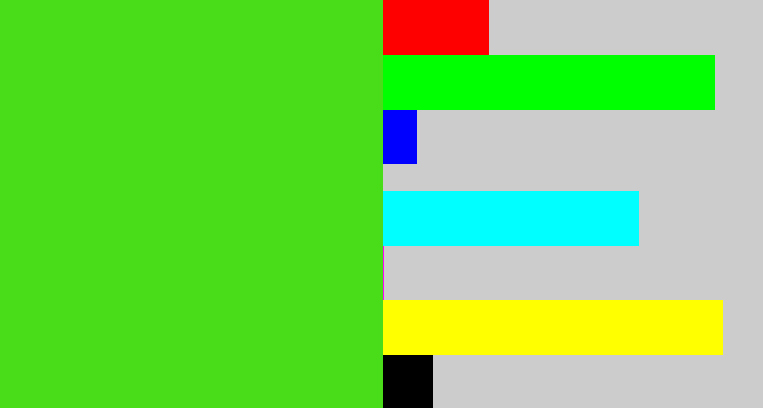 Hex color #48dd18 - green apple