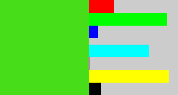 Hex color #48dd19 - green apple
