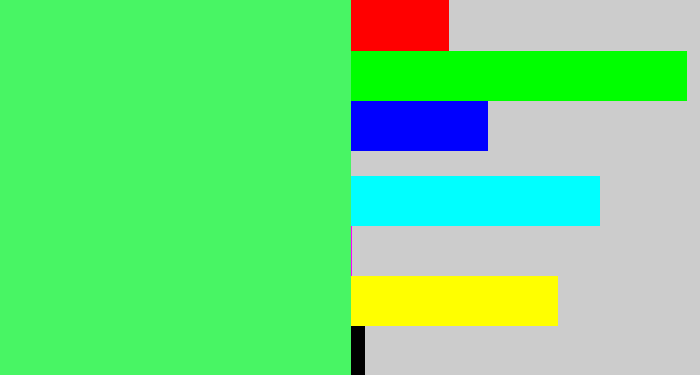 Hex color #48f564 - light bright green
