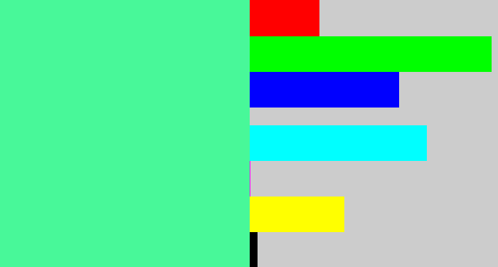 Hex color #48f899 - sea green