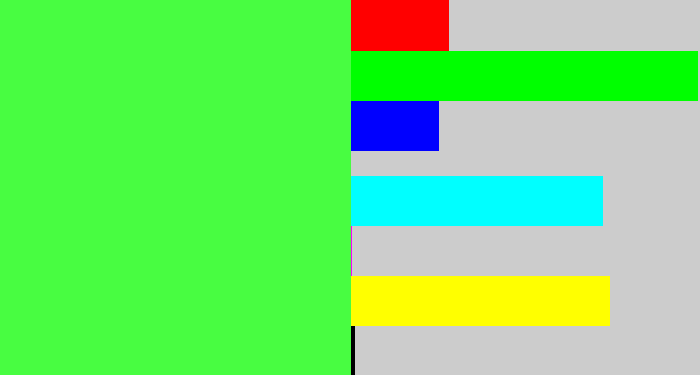 Hex color #48fd41 - light neon green