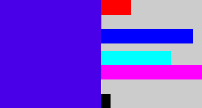 Hex color #4900e8 - blue/purple