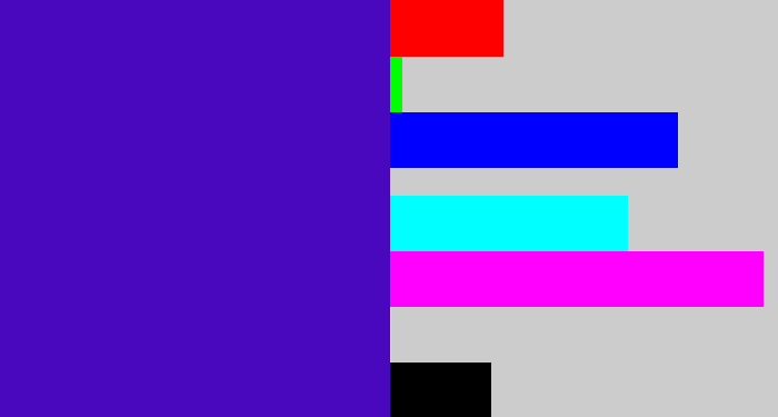 Hex color #4908bd - violet blue