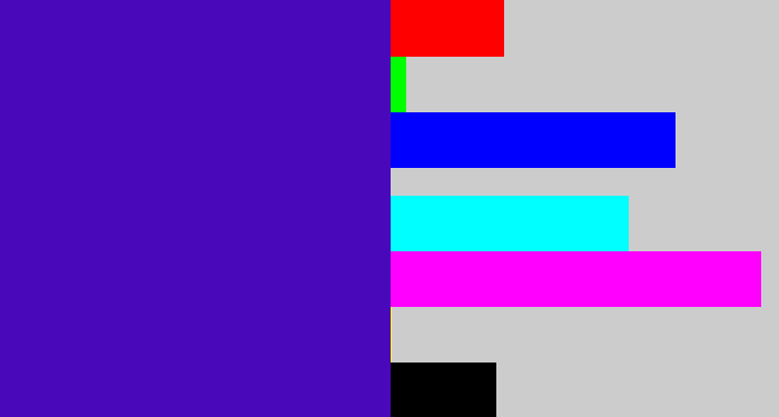 Hex color #4909ba - violet blue