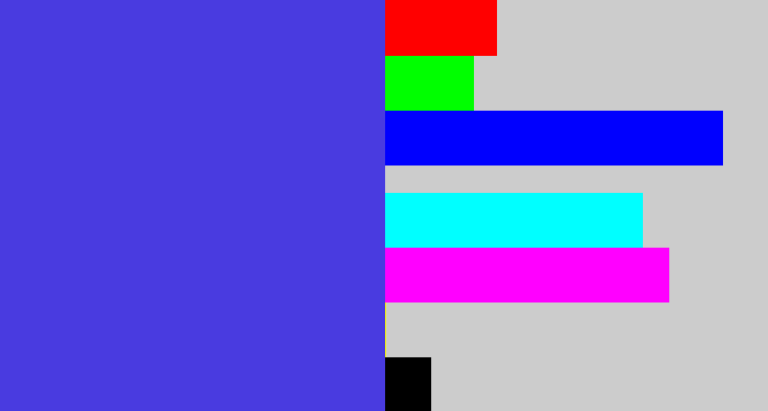 Hex color #493be0 - blurple