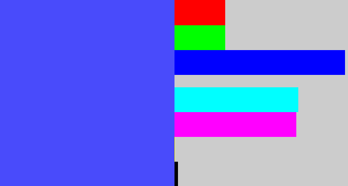 Hex color #494bfb - purpleish blue