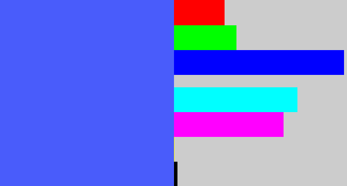 Hex color #495cfb - lightish blue