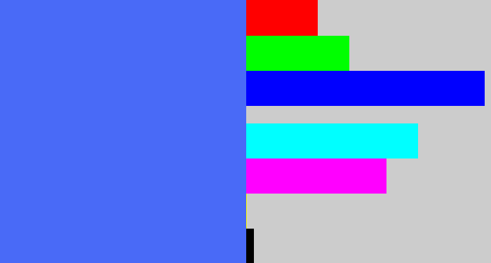 Hex color #496af7 - lightish blue