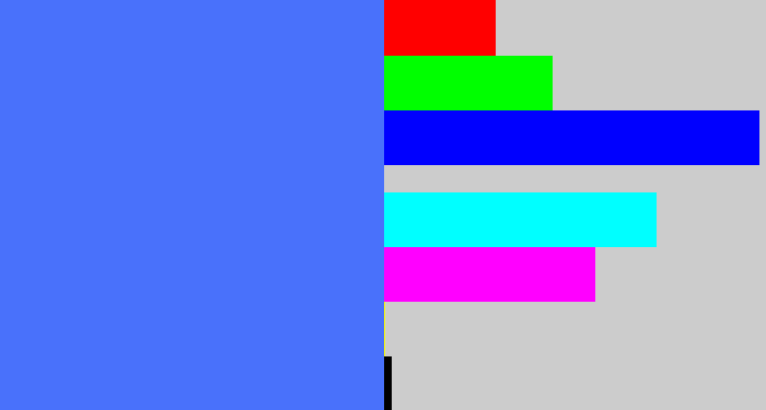 Hex color #4971fb - lightish blue