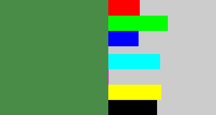 Hex color #498c47 - fern green