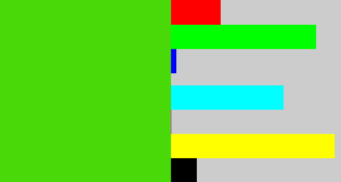 Hex color #49d808 - green apple