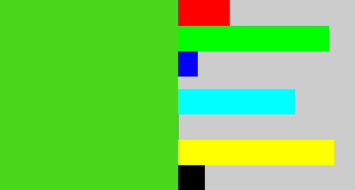 Hex color #49d81b - green apple