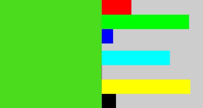 Hex color #49db1c - green apple