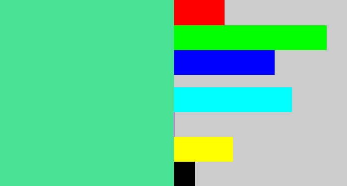 Hex color #49e194 - weird green