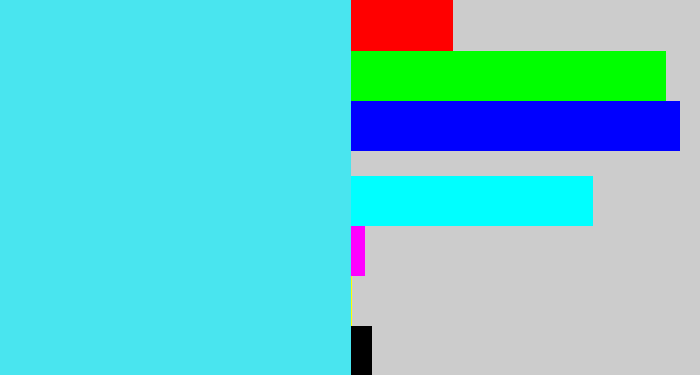 Hex color #49e5ef - bright cyan