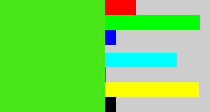 Hex color #49e619 - green apple