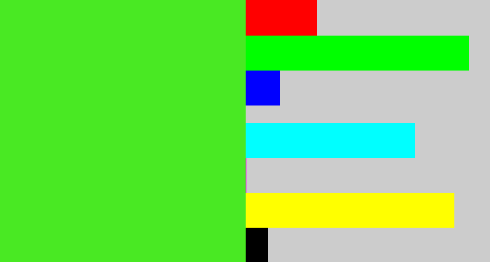 Hex color #49e923 - green apple