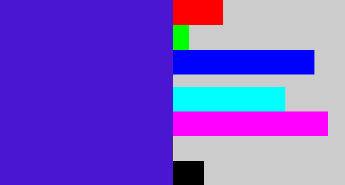 Hex color #4a16d2 - violet blue