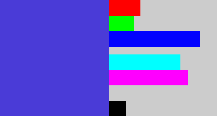 Hex color #4a3bd7 - blurple