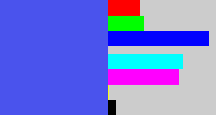 Hex color #4a53ed - warm blue