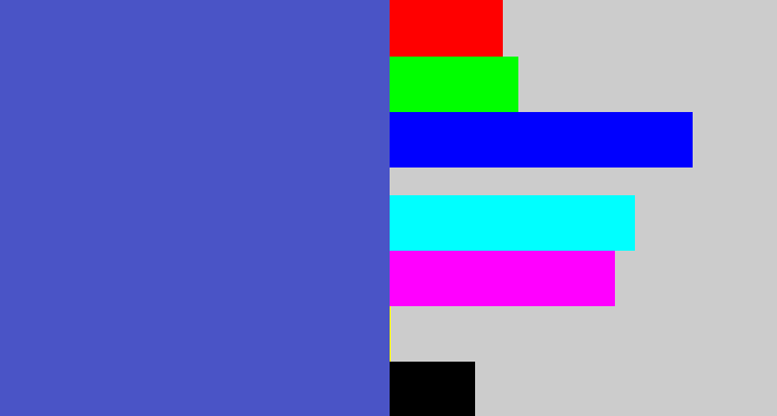 Hex color #4a54c6 - warm blue