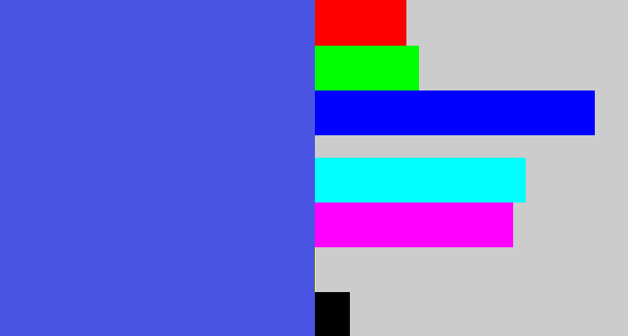 Hex color #4a54e3 - warm blue