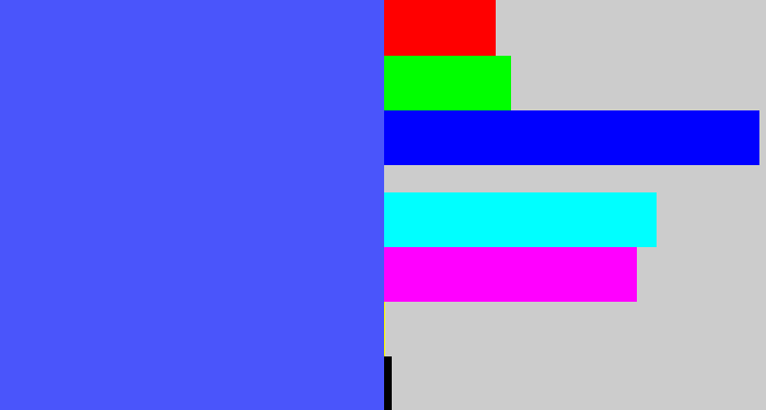 Hex color #4a55fb - warm blue