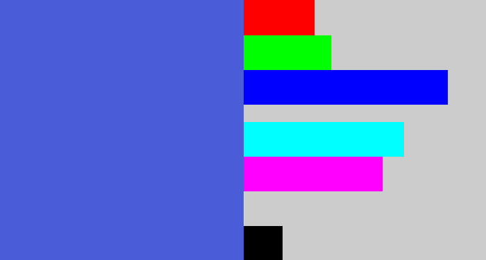 Hex color #4a5cd7 - warm blue