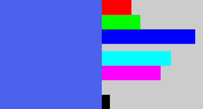 Hex color #4a62ea - warm blue