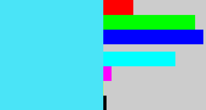 Hex color #4ae4f7 - bright cyan