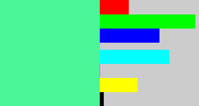 Hex color #4af698 - sea green