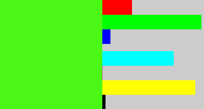 Hex color #4af715 - poison green
