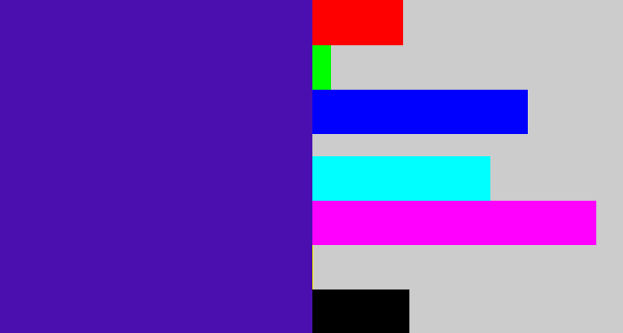Hex color #4b0faf - indigo blue