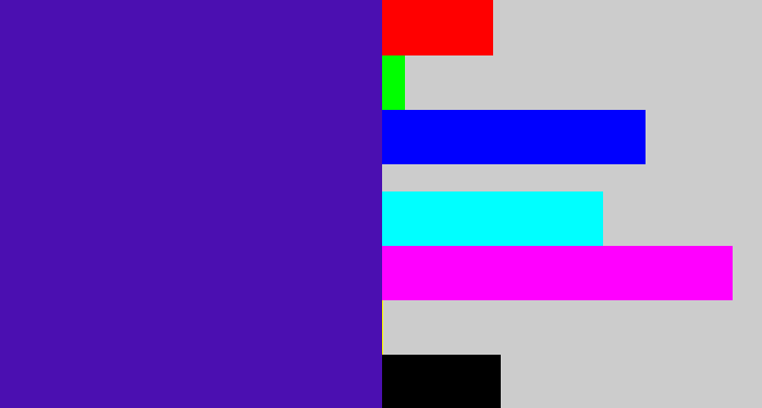 Hex color #4b0fb1 - indigo blue