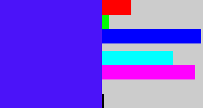 Hex color #4b13f9 - blue/purple