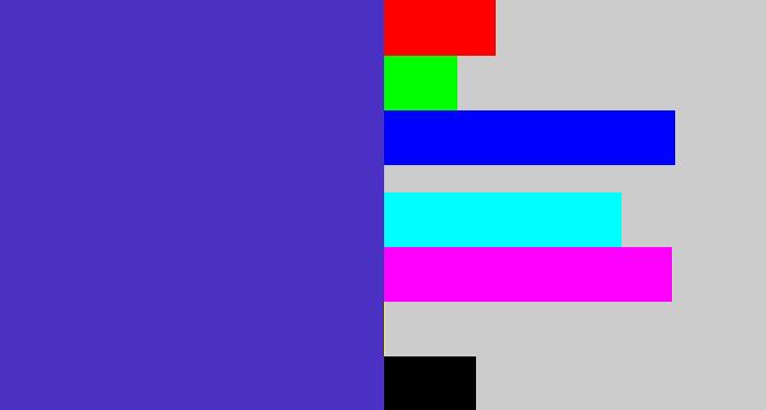 Hex color #4b31c3 - blue with a hint of purple