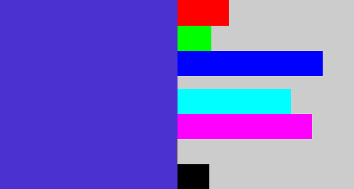 Hex color #4b31d0 - blurple
