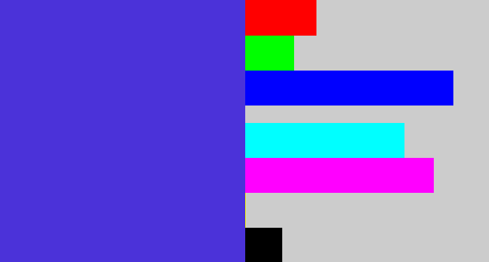 Hex color #4b32d9 - blurple