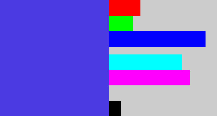 Hex color #4b39e2 - purpley blue