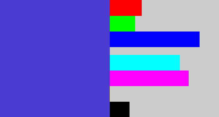 Hex color #4b3bd0 - blurple