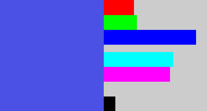 Hex color #4b51e4 - warm blue