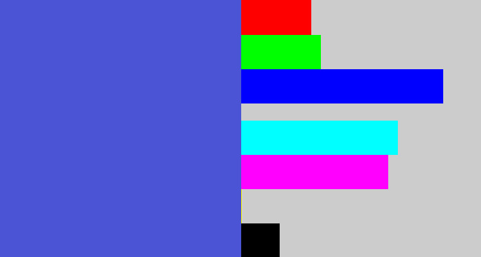 Hex color #4b54d5 - warm blue