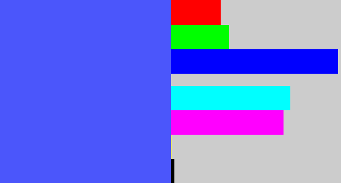 Hex color #4b56fb - warm blue