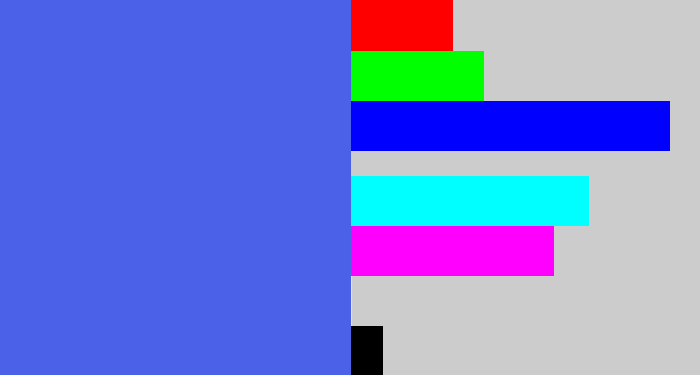 Hex color #4b62e8 - warm blue